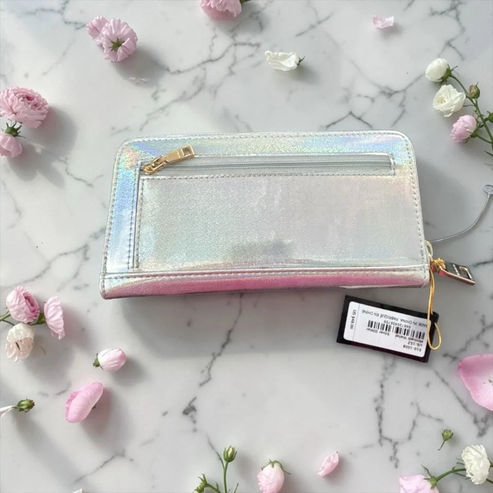bebe Holographic Iridescent Wallet Bundle NWT - Picture 3 of 6